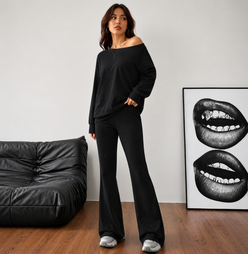Ensemble Casual 2 Pièces Épaules Dénudées