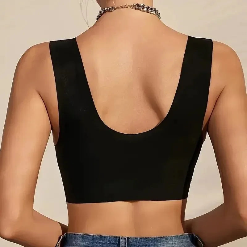 Soutien-gorge push-up en dentelle à fermeture avant grande taille