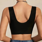 Soutien-gorge push-up en dentelle à fermeture avant grande taille