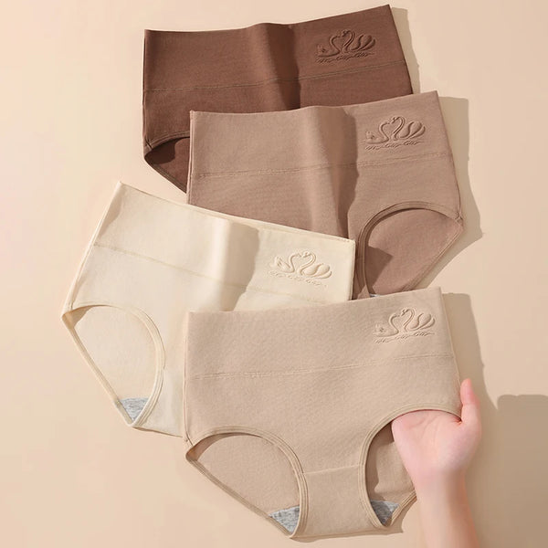 Culotte Taille Haute en Coton | Lot de 4