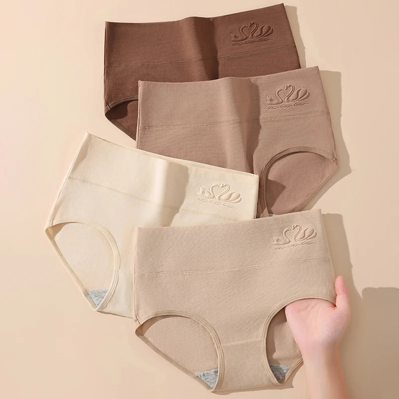 Culotte Taille Haute en Coton | Lot de 4