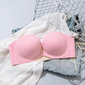 Soutien-gorge bandeau push-up antidérapant à fermeture avant
