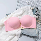 Soutien-gorge bandeau push-up antidérapant à fermeture avant