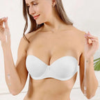 Soutien-gorge push-up invisible à bretelles transparentes
