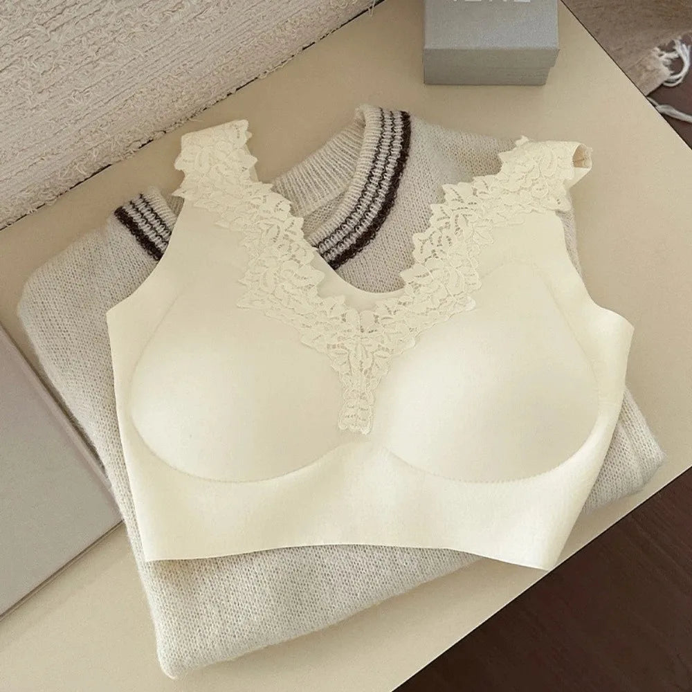 Soutien-gorge dos élégant sans couture à décolleté plongeant