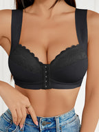 Soutien-gorge sans armatures à fermeture avant et dos lissant