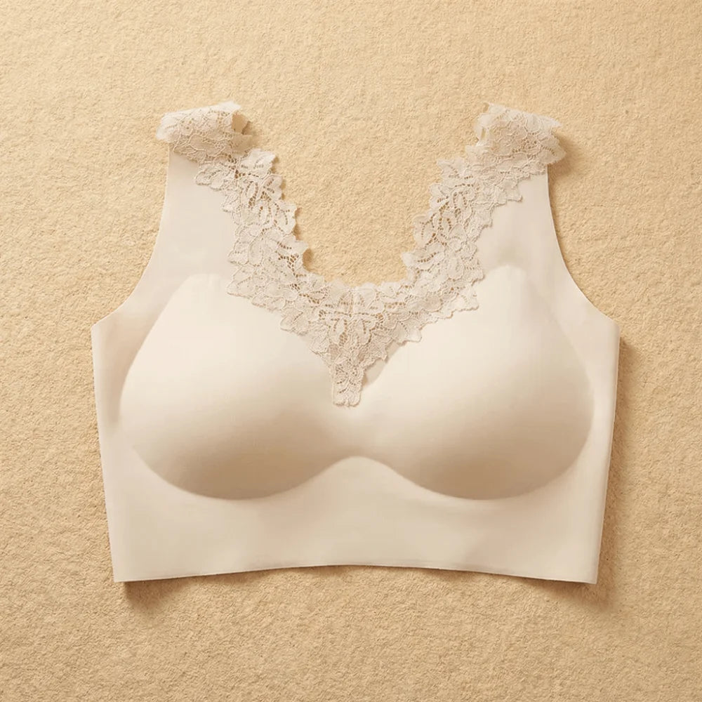 Soutien-gorge dos élégant sans couture à décolleté plongeant