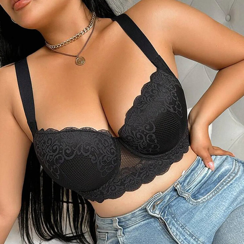 Soutien-gorge en dentelle à maintien renforcé pour grande taille