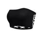 Soutien-gorge bandeau antidérapant à dos en dentelle