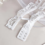 Ensemble lingerie en dentelle florale et string assorti