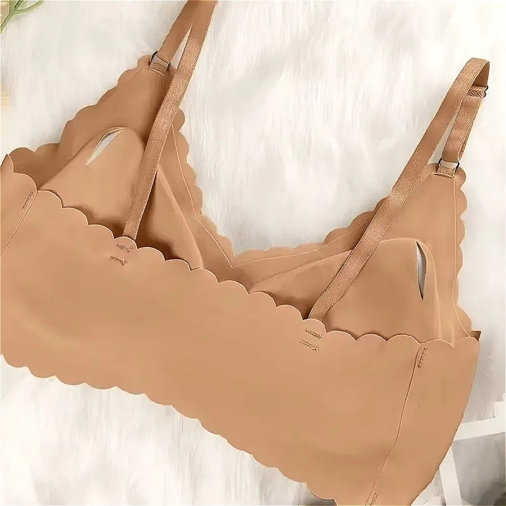 Soutien-gorge invisible sans coutures à bord ondulé