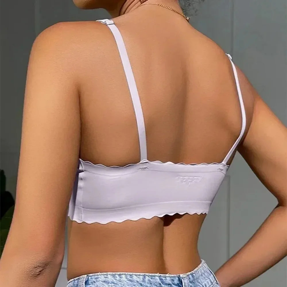 Soutien-gorge invisible sans coutures à bord ondulé