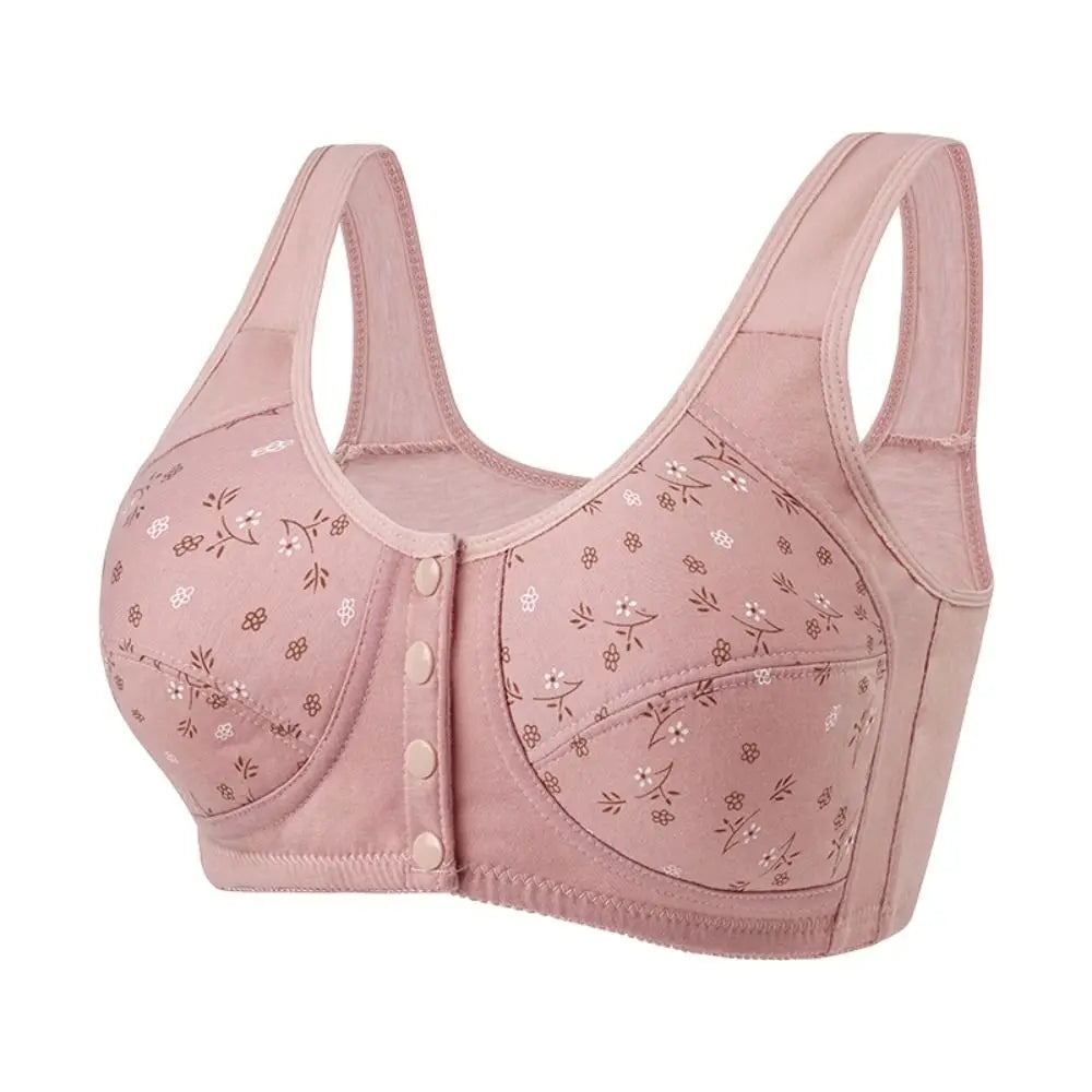 Soutien-gorge en coton à fermeture avant et maintien confortable