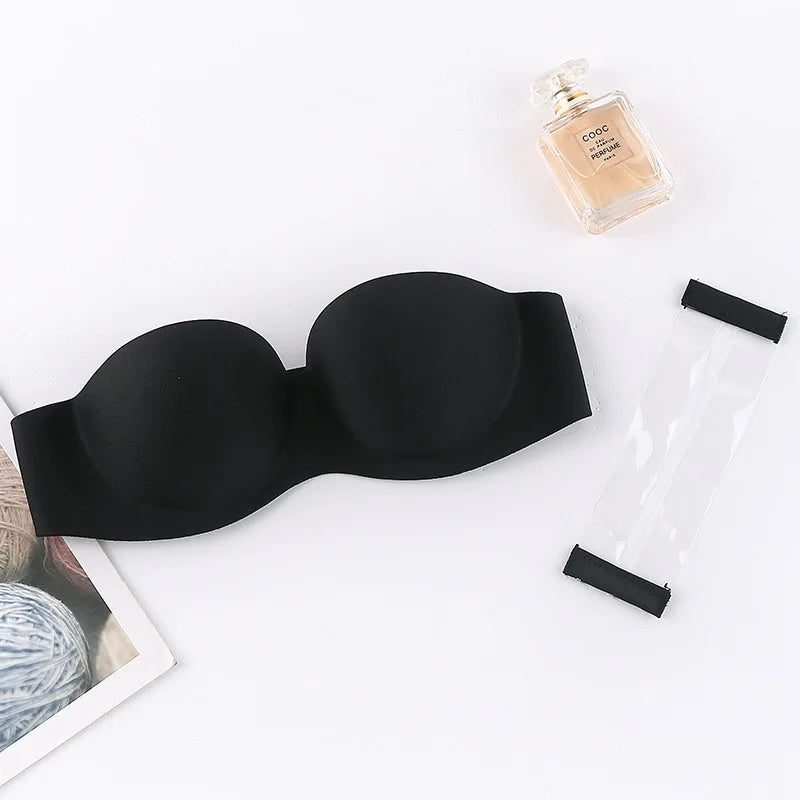 Soutien-gorge invisible push-up pour dos nu et bustier