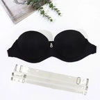 Soutien-gorge push-up invisible à bretelles transparentes