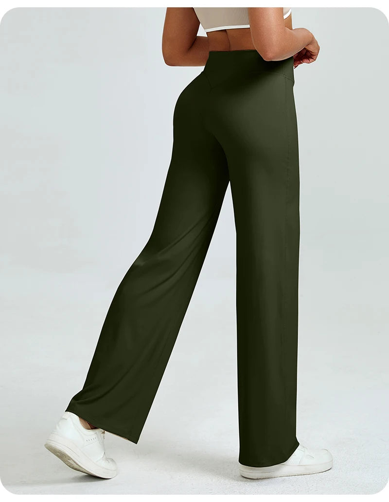 Pantalon Yoga Taille Haute Coupe Droite