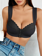 Soutien-gorge sans armatures à fermeture avant et dos lissant