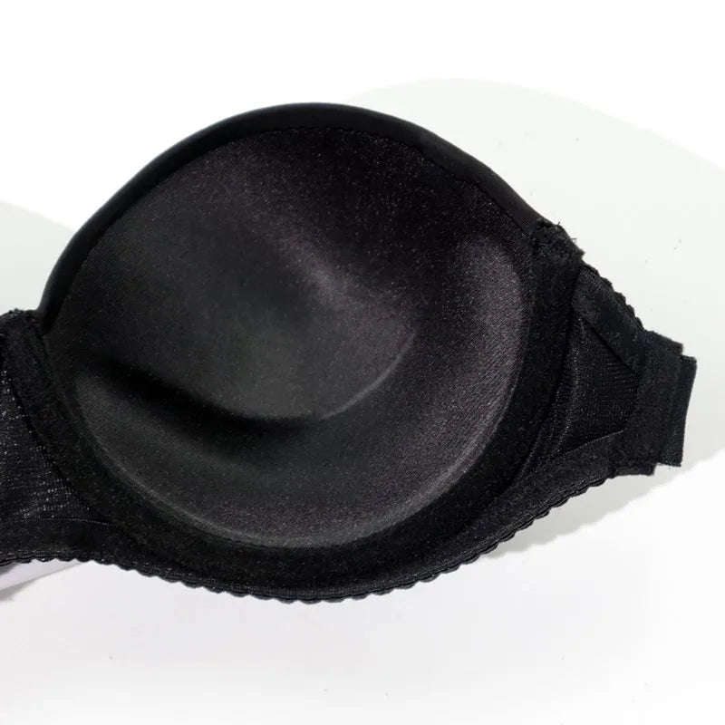 Soutien-gorge push-up invisible à bretelles transparentes