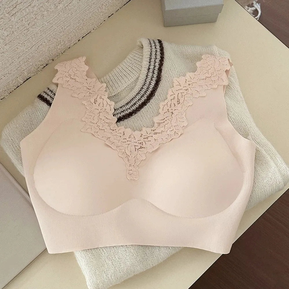 Soutien-gorge dos élégant sans couture à décolleté plongeant