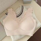 Soutien-gorge dos élégant sans couture à décolleté plongeant