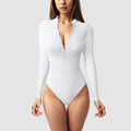 Body Côtelé Zippé | Manches Longues