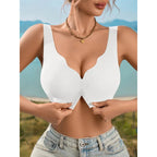 Soutien-gorge sans couture à fermeture frontale et maintien intégral