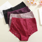 Culotte Taille Haute en Dentelle | Ensemble de 4