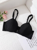 Soutien-gorge push-up à fermeture avant et décolleté plongeant