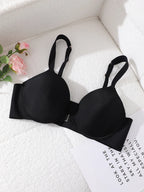 Soutien-gorge push-up à fermeture avant et décolleté plongeant