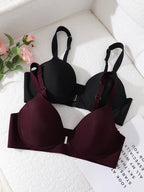 Soutien-gorge push-up à fermeture avant et décolleté plongeant