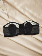 Soutien-gorge bandeau push-up en dentelle sans bretelles