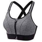 Brassière de sport respirante à fermeture avant réglable