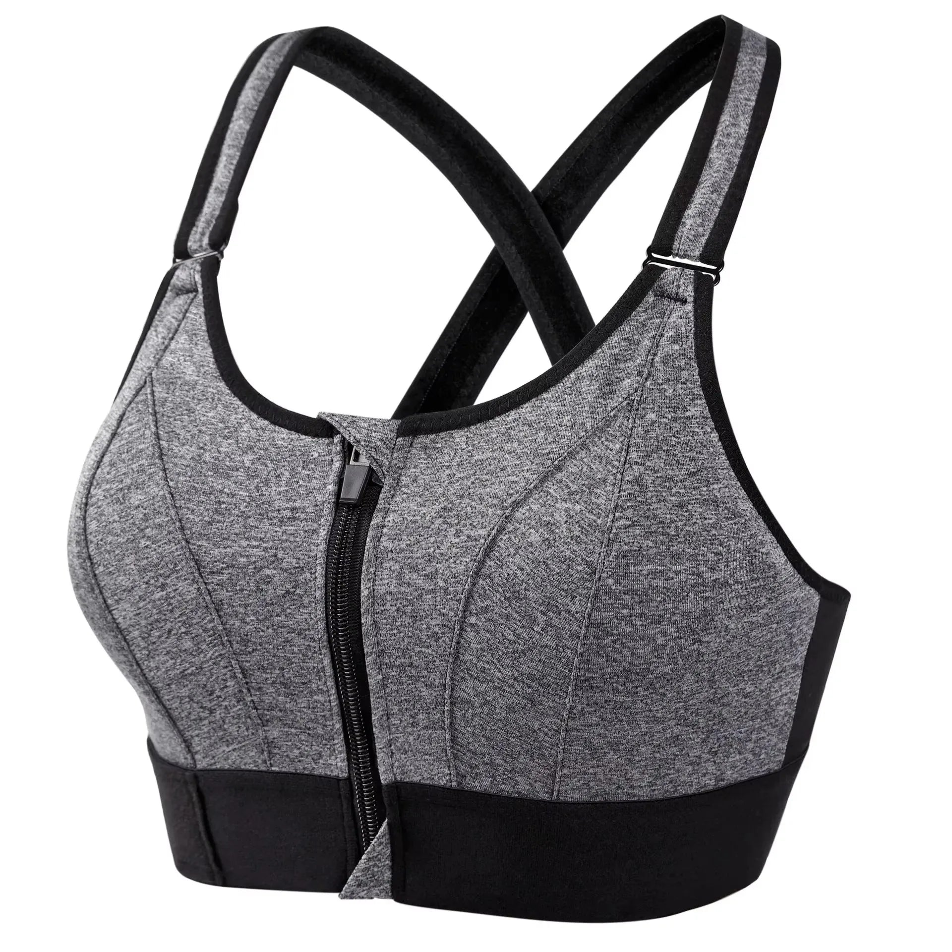 Brassière de sport respirante à fermeture avant réglable