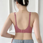 Soutien-gorge sans couture à décolleté plongeant et bonnets fixes