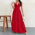 Robe Longue Dos Nu Col V