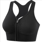 Brassière de sport zippée à maintien renforcé